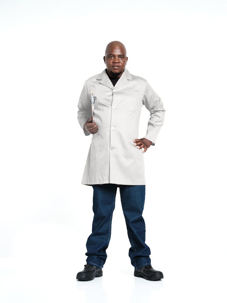 Dust Coat Polycotton White